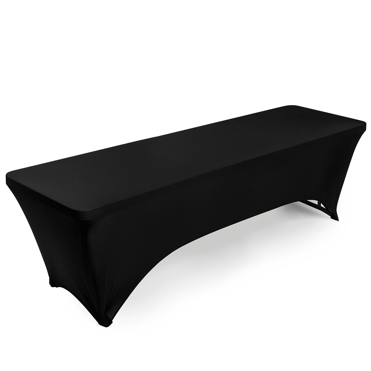 Lann's Linens - Fitted Stretch Tablecloth for Rectangular Table - Wedding / Banquet / Trade Show - Spandex Cloth Fabric Cover